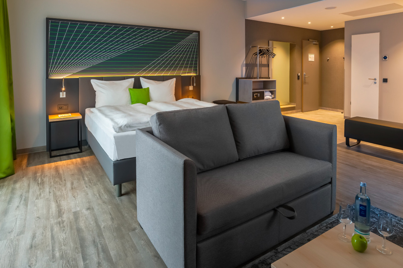 Die barrierefreie junior suite im elaya hotel kevelaer