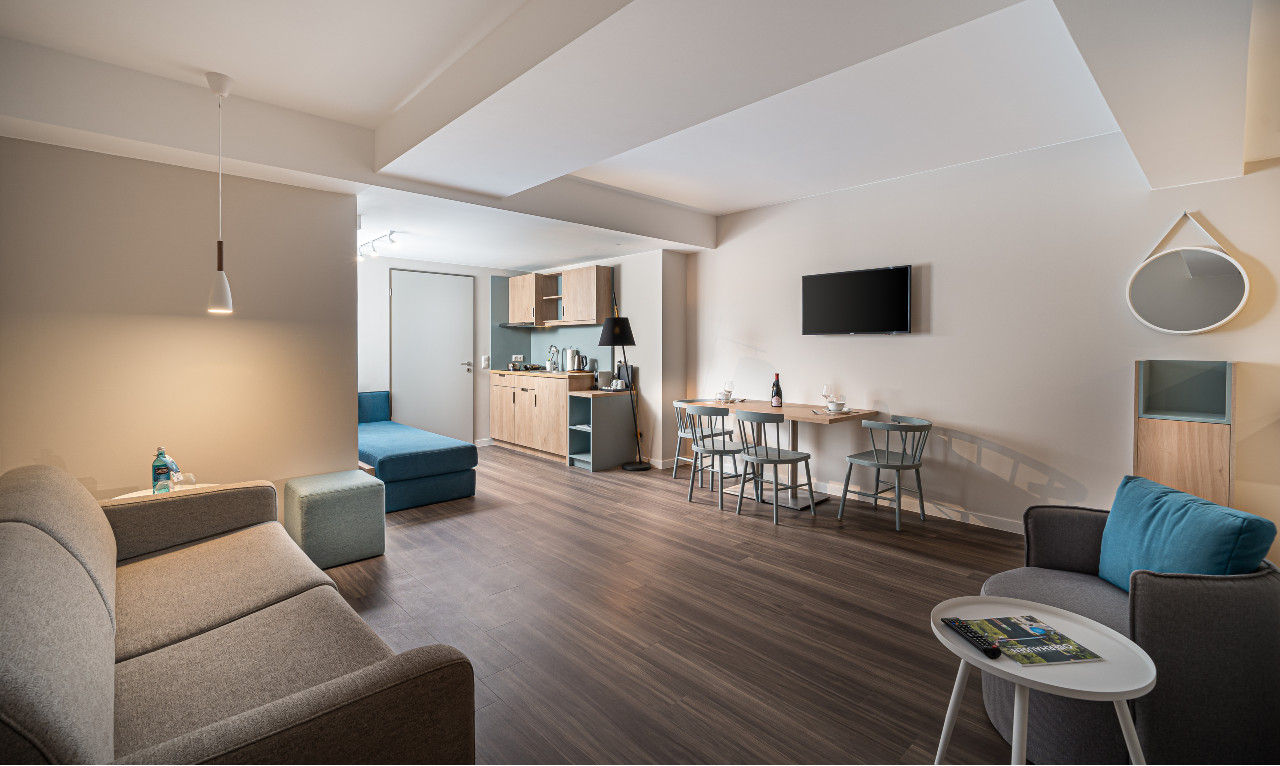 Schlicht und modern, die Suiten im elaya hotel oberhausen