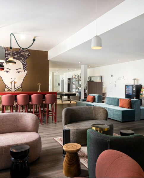 Die Lobby des elaya hotel rostock