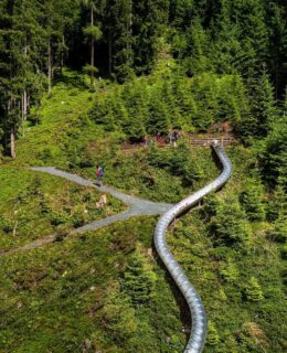 Der Rutschenweg in der Wildkogel Arena