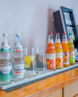 Die Getränkeauswahl beim Frühstück im Aspire Kronprinz