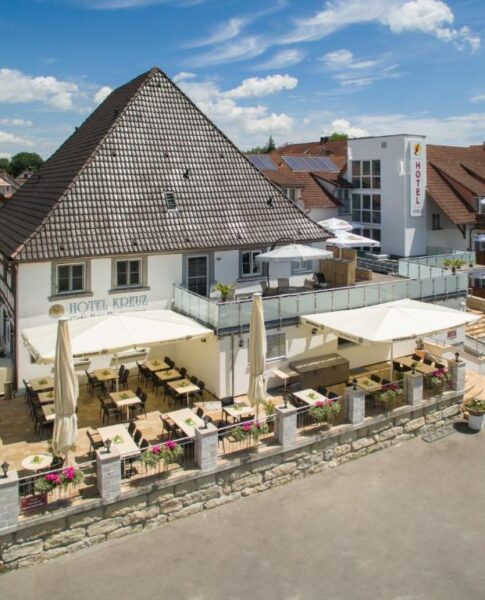 Der Außenbereich des Bodensee Hotel Kreuz 