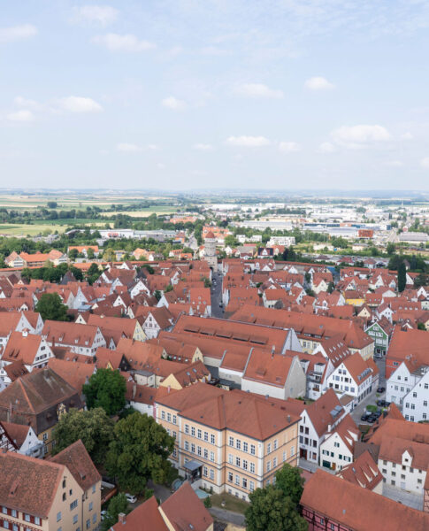 Die Stadt Nördlingen von oben
