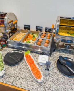 Das Frühstücksbuffet des rugs Hotel Düsseldorf