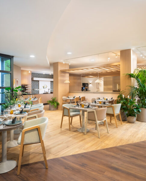 Die Räumlichkeiten des Restaurants im voco Vienna Prater 