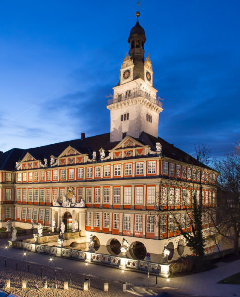 Das Schloss in Wolfenbüttel bei Nacht