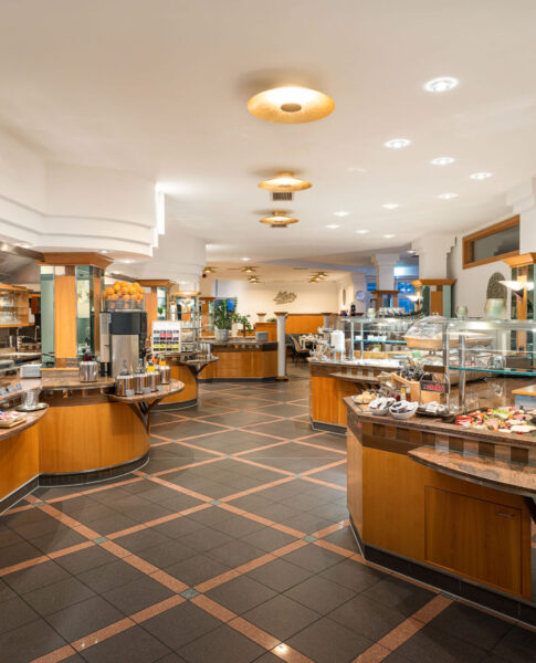 Das Frühstücksbuffet im QU Hotel