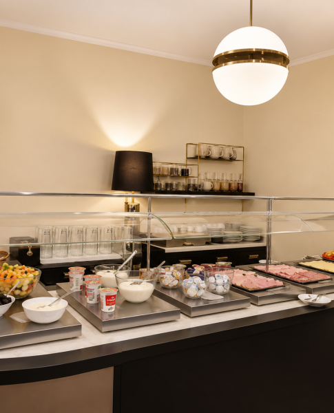 Der Frühstücksraum im Arthotel ANA Fleur