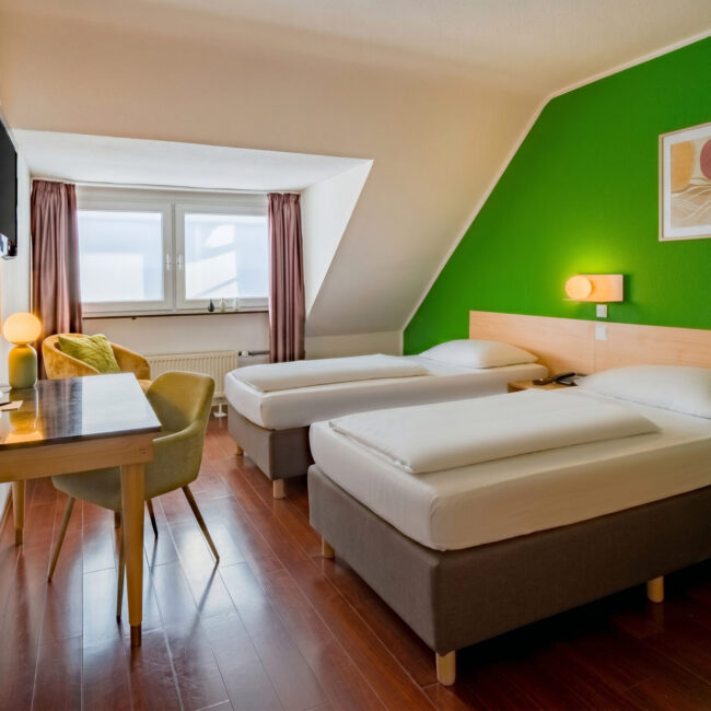 Das Twinzimmer im rugs Hotel Düsseldorf