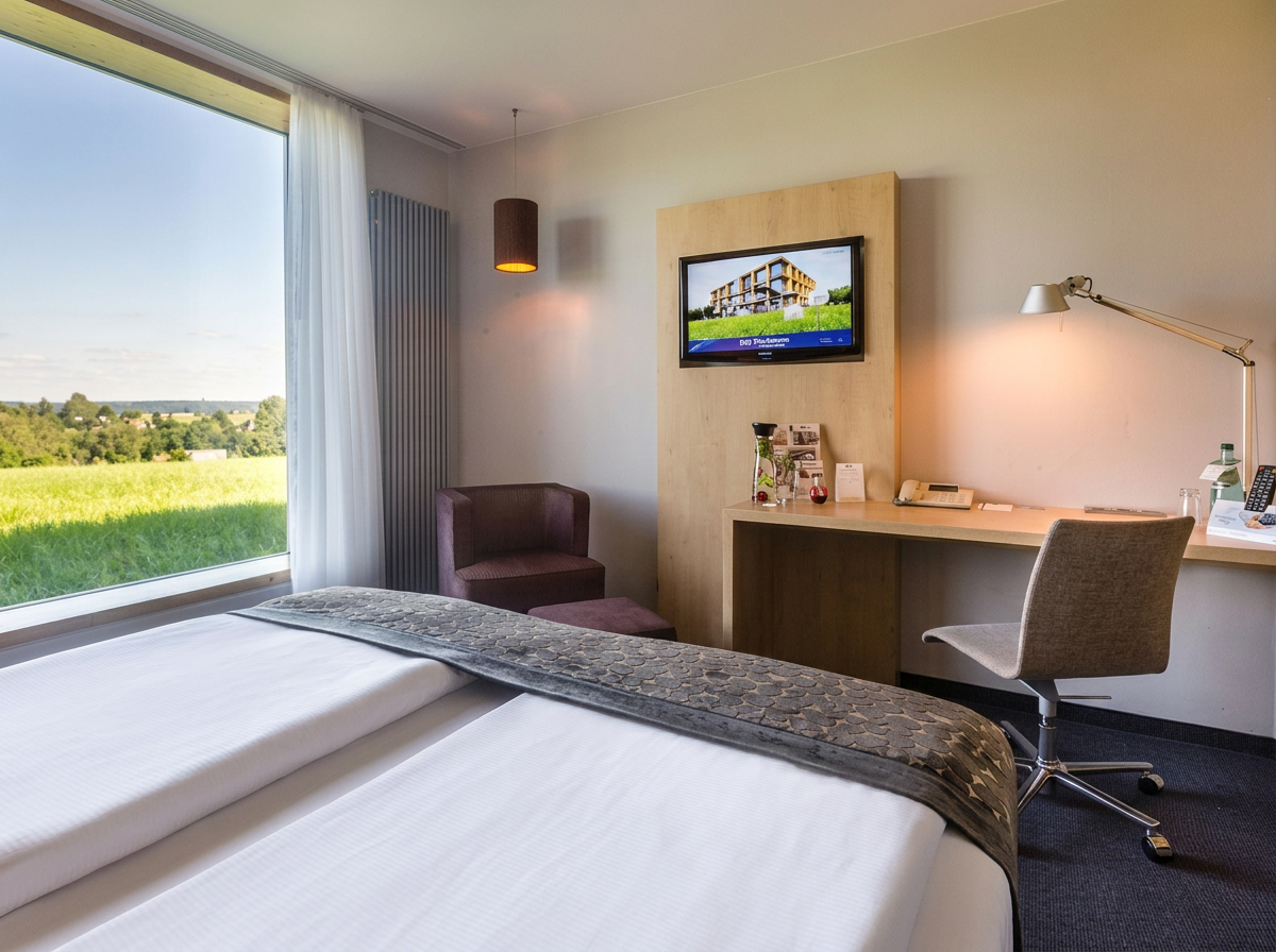 Die Zimmereinrichtung im rugs Hotel am Schlosspark Lichtenwalde 